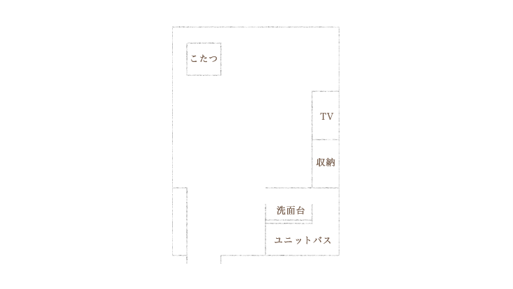 こたつ付き和室間取り図